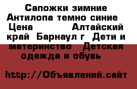 Сапожки зимние Антилопа темно-синие › Цена ­ 1 850 - Алтайский край, Барнаул г. Дети и материнство » Детская одежда и обувь   